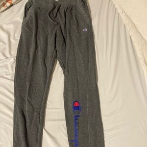 Champion dark grey sweatpants size small fleece joggers